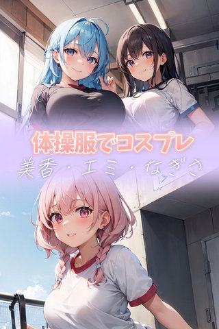 体操服でコスプレ 美香・エミ・なぎさ
