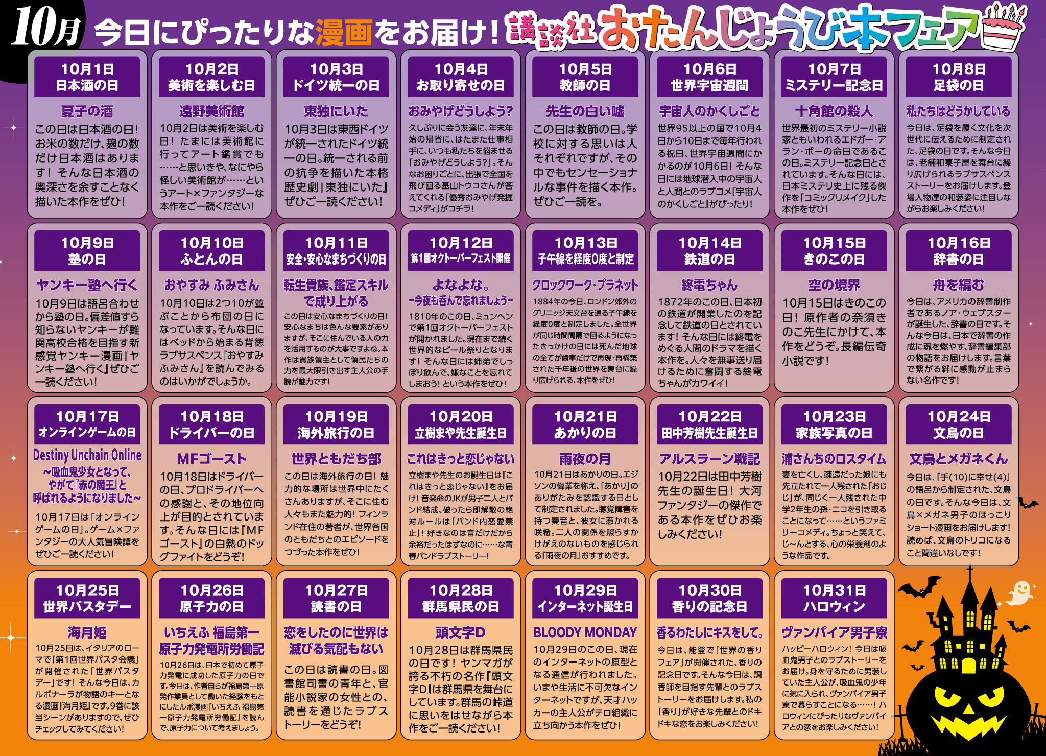 今月のおたんじょうび本