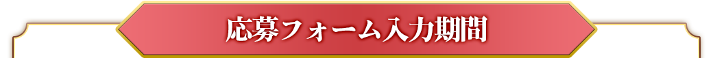 応募フォーム入力期間