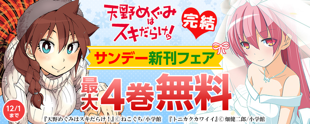 ｢天野めぐみはスキだらけ！｣完結！サンデー新刊フェア