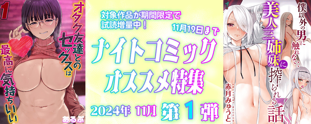 ナイトコミック おすすめ特集 2024年11月度【第1弾】