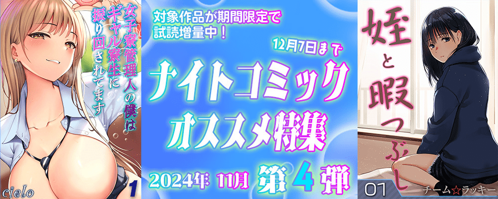 ナイトコミック おすすめ特集 2024年11月度【第4弾】