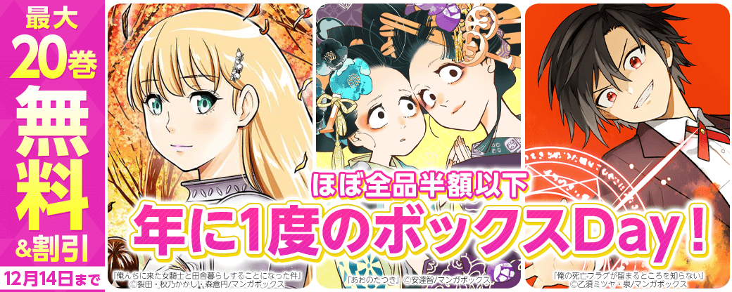 年に1度のボックスDay！ほぼ全品半額以下