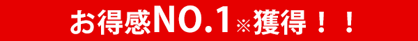 お得感No1獲得！